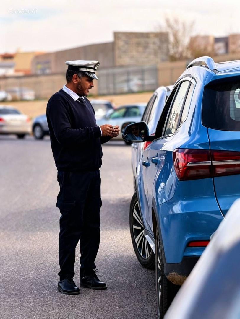 ضابط شرطة يحرر محضراً في طرابلس